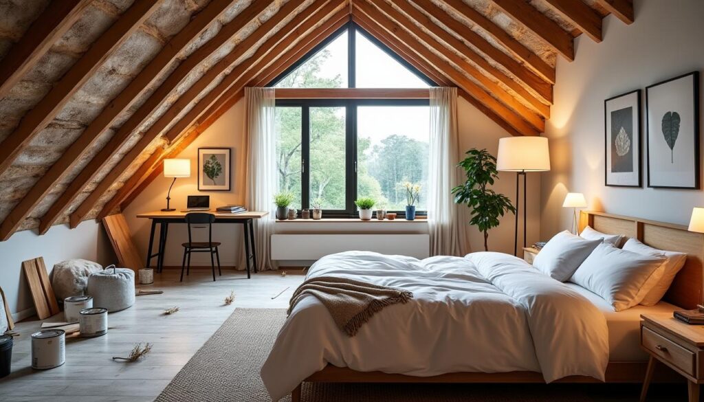 découvrez comment transformer votre grenier en une chambre confortable et esthétique. cet article vous guide à travers le budget prévisionnel, les étapes essentielles de la transformation et les erreurs courantes à éviter pour réussir votre projet d'aménagement.