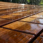 le traitement hydrofuge protège durablement la charpente en bois en empêchant les infiltrations d'eau de pluie, prolongeant ainsi sa résistance et sa longévité.